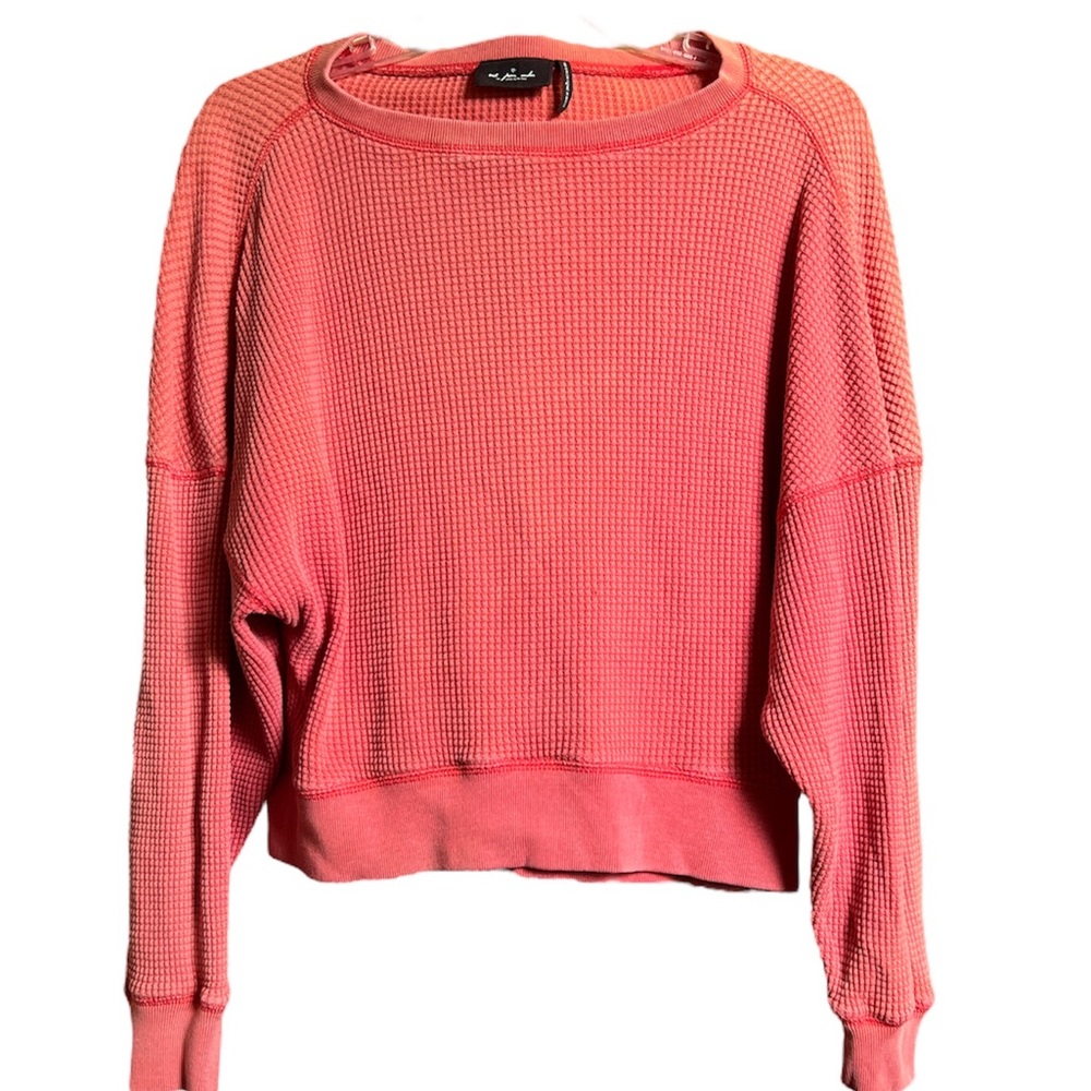 Urban Outfitters out from under dark coral waffle knot top. Size small